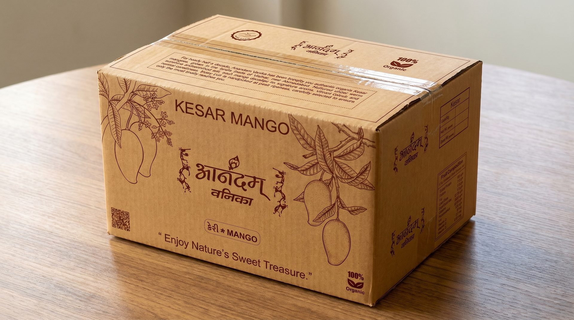 Custom Anandam Kesar Mango packaging design